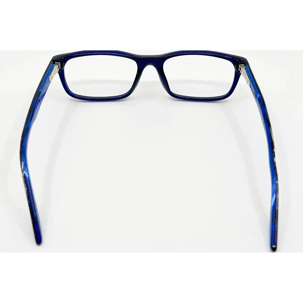 Puma Eyeglasses Kids Blue PJ0009O 001 Rectangular Patterned 49-16-130